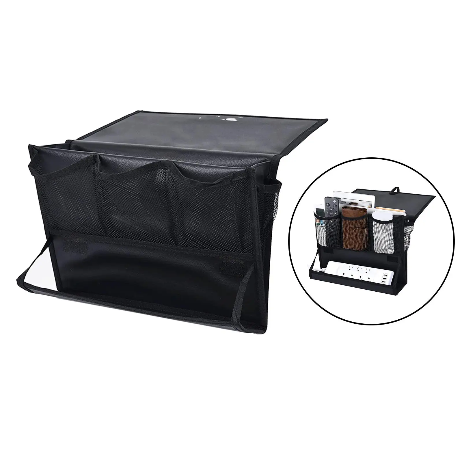 Durable Bedside Organizer Caddy Multi Pockets Hanging Storage Bag Bedside Storage Organizer for