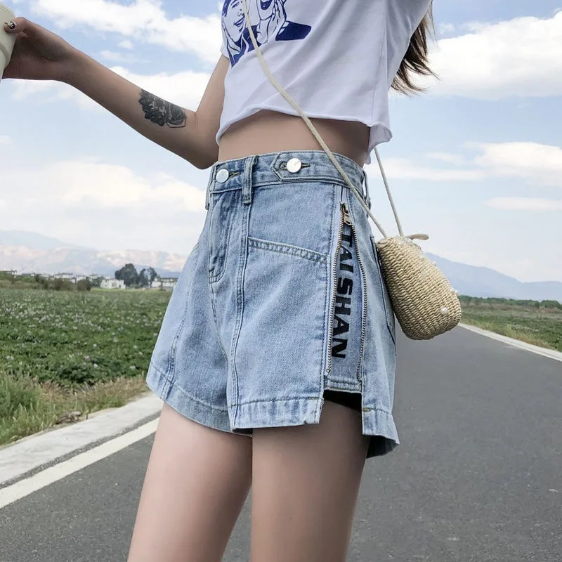 High Tailored Shorts for Women, Waist Shorts, Low Rise Jeans, Korean Style, Summer Outfits, Zenity Store, New, 2023
