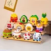Food styling, mini building block toys, fruit stacking, desktop decoration, collection, collage, cute models, Christmas gifts 2