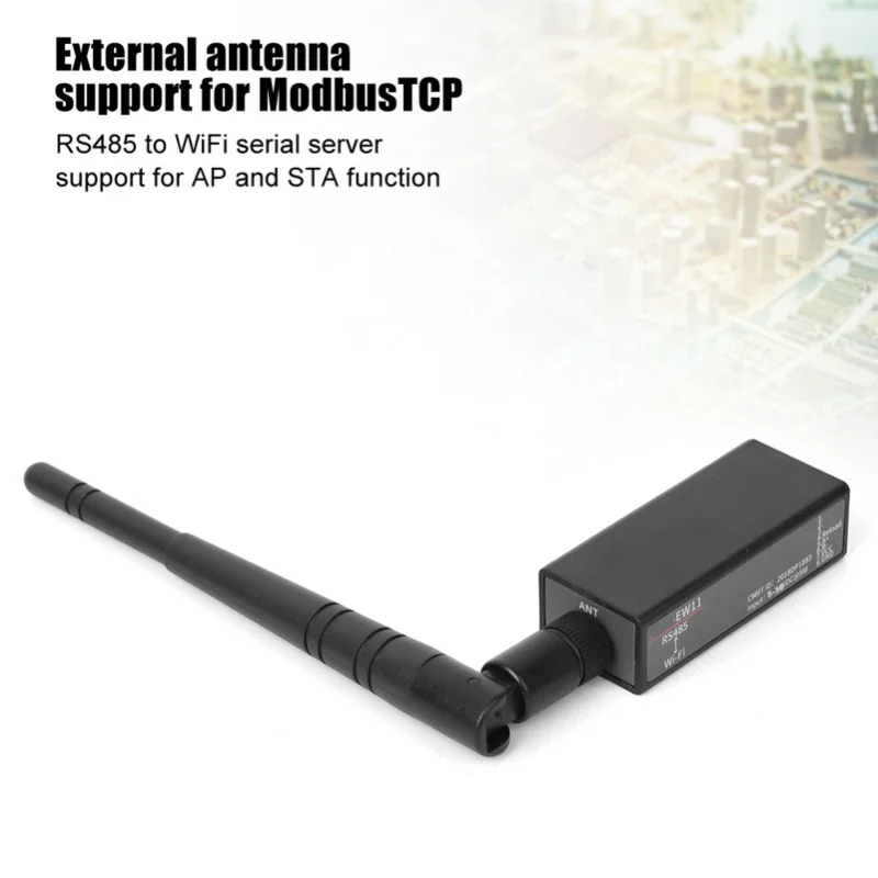 RS485-WiFi 시리얼 서버 외부 안테나 무선 통신 모듈 RJ45 인터페이스