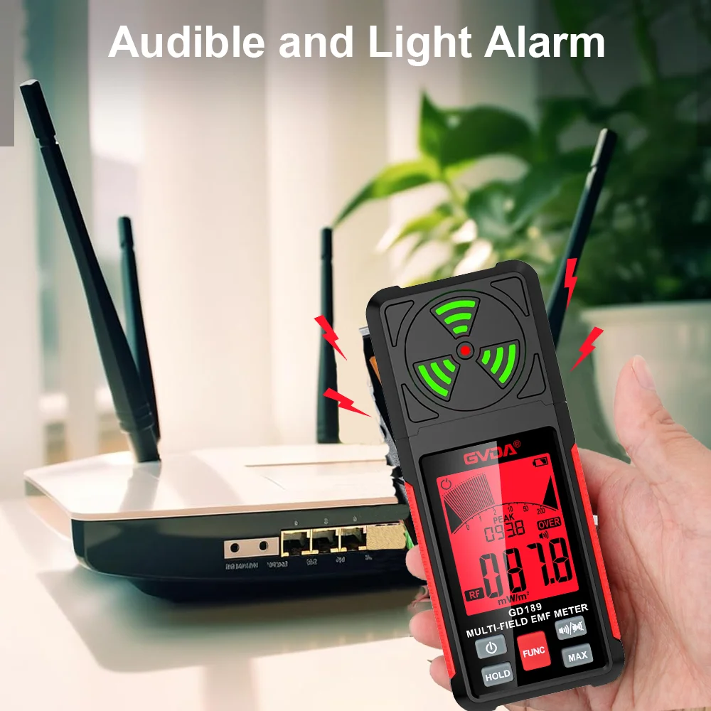 GVDA Multi-field EMF Meter Portable Electromagnetic Field Radiation Detector Radio High Frequency RF Microwave Radiation Tester 4