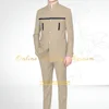 Men's khaki 2-piece suit (jacket+pants) African/Indian formal set wedding dating birthday prom anniversary party custom tuxedo