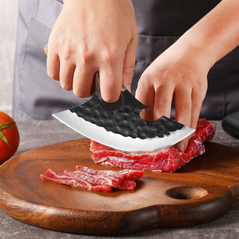 Multifunctional Meat Cutting Knife Stainless Steel Curved Knife Bottle Open Portable Cleaver Chef Slaughtering BBQ Tool kitchen knife,meat cleaver