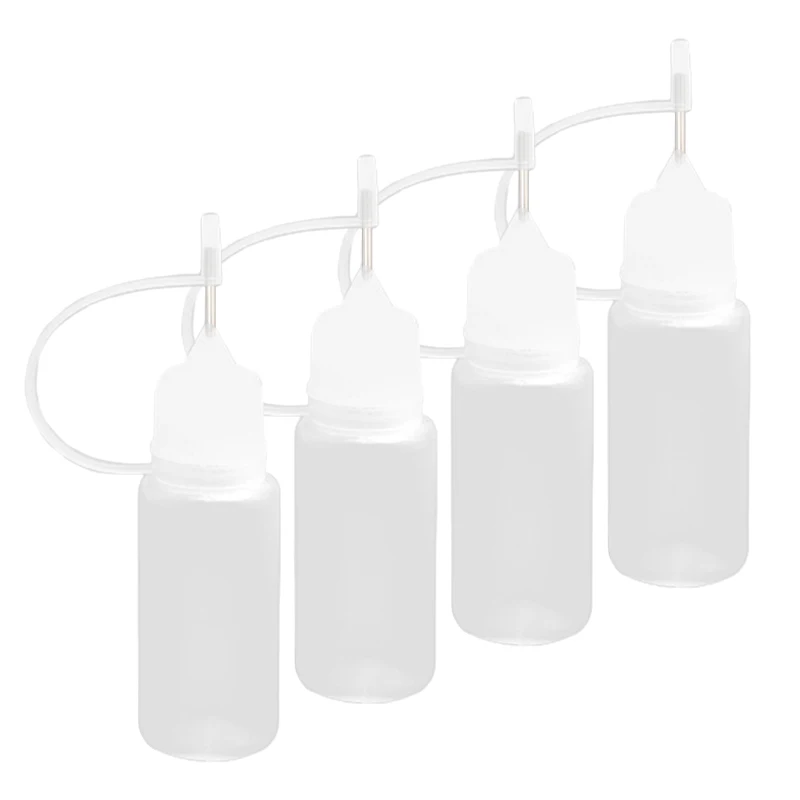 Glue Dropper 10ml refillable bottles glue applicator bottle For Adhesive Tip Oiling Bottle Storage Lengthened Needle Tube Bottle Soft Refillable Dispenser Portable Glue