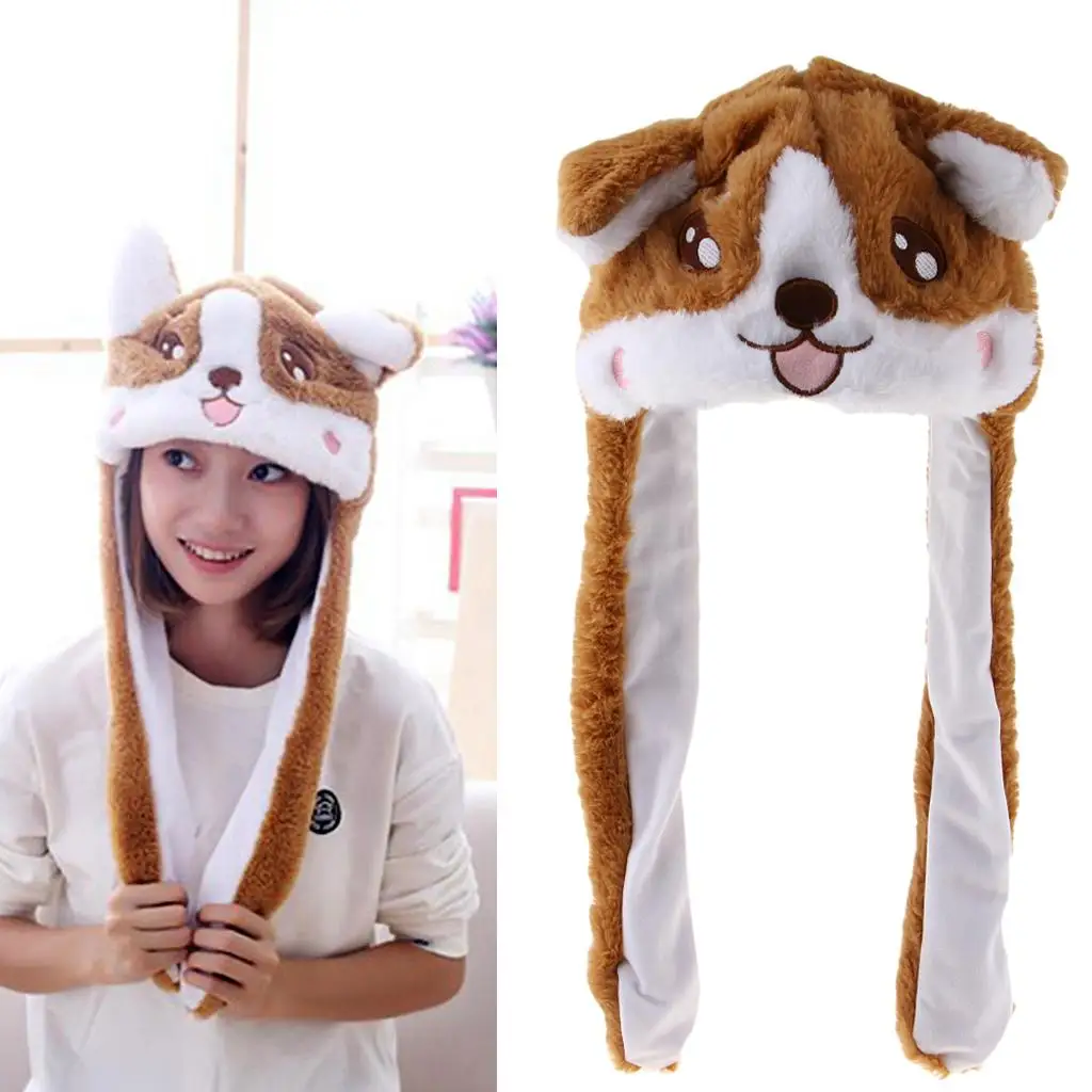Corgi Hat Move Dog Ear Animal Cosplay Dancy Dress Toy Birthday Party