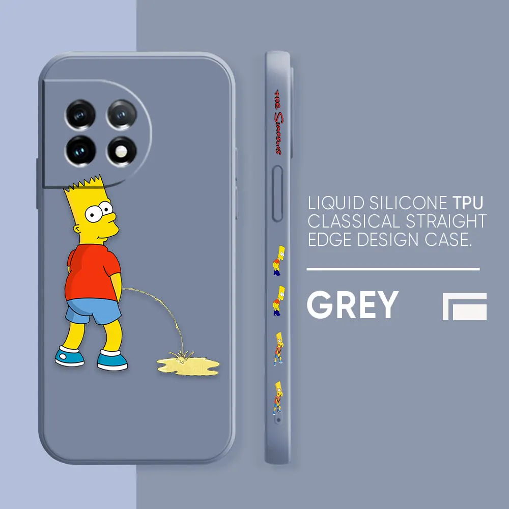 thumbnail image 1 of Case For Oneplus 5 6 9 9R 8 8T 7 7T A3 2 2V NORD 3 2 Lite Pro Simple Liquid Silicone Case Funny The S-Simpsons, 1 of 5