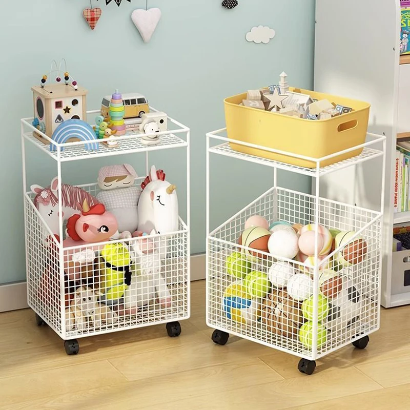 

Multi-Layer Storage Racks Laundry Baskets Removable Trolley Storage Of Snacks And Sundries Organizing Iron Office File Racks