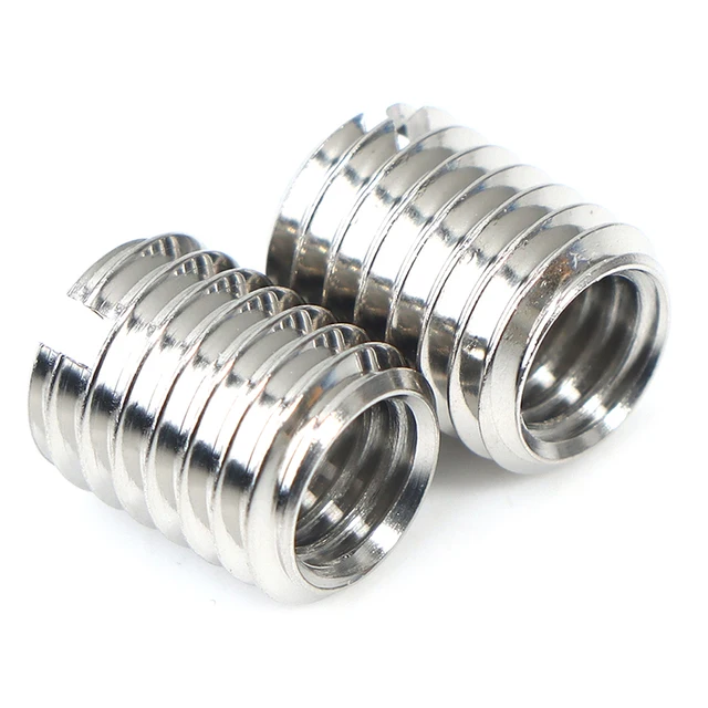 Juego De 10 Insertos De Rosca M10 A M8 - Acero Inoxidable 304, 15 Mm. ¡Perfectos Para Reparar O Adaptar Roscas Dañadas En Proyectos De Bricolaje!