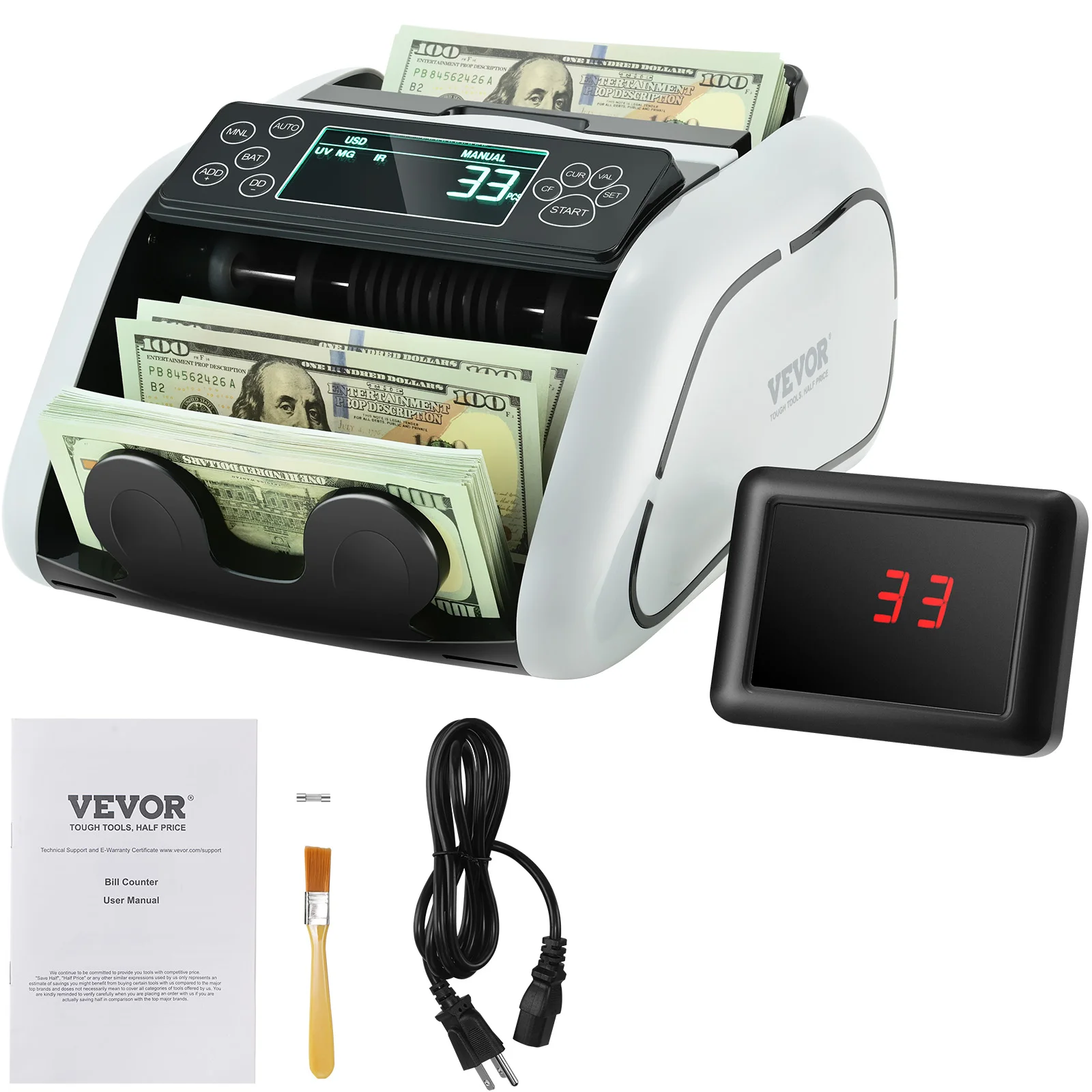Money Counter Cash Register with UV MG IR DD Detection