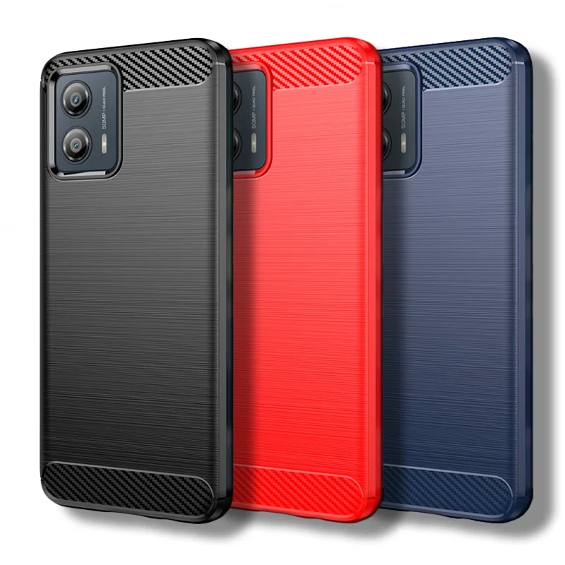Carbon Fiber Texture Shockproof Protective TPU Phone Case