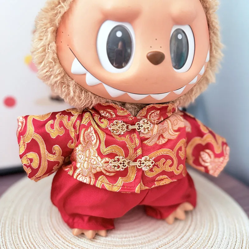 New 38cm Labubu Doll Clothes China Costume Labubu Doll