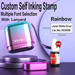 Customized Stamp Personalized【Free ink】 / Custom Self Inking Stamp Name Ink Signature Selfing-Inking Personalized Letter Stamp