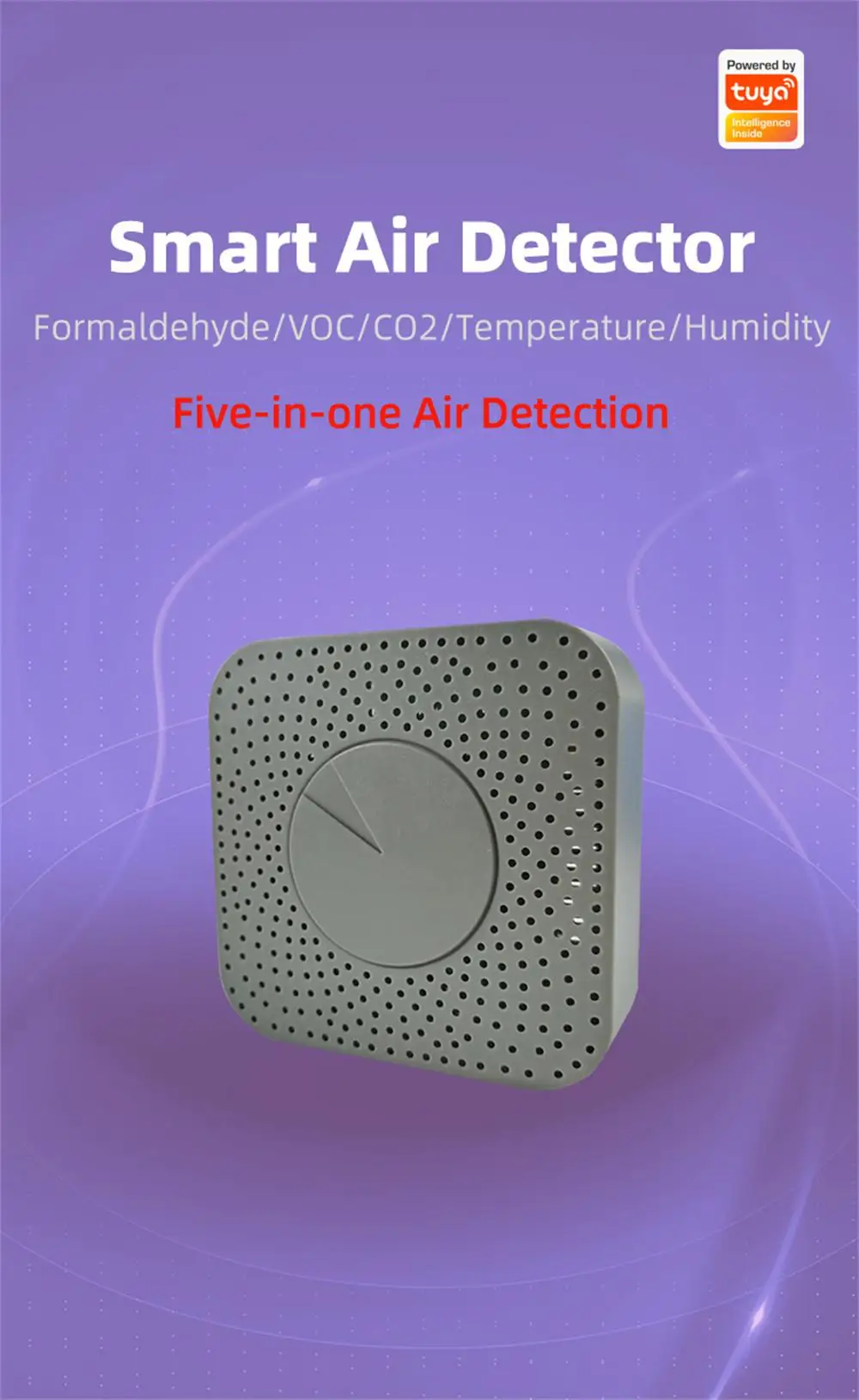 Tuya-Caixa de Sensores de Qualidade do Ar,