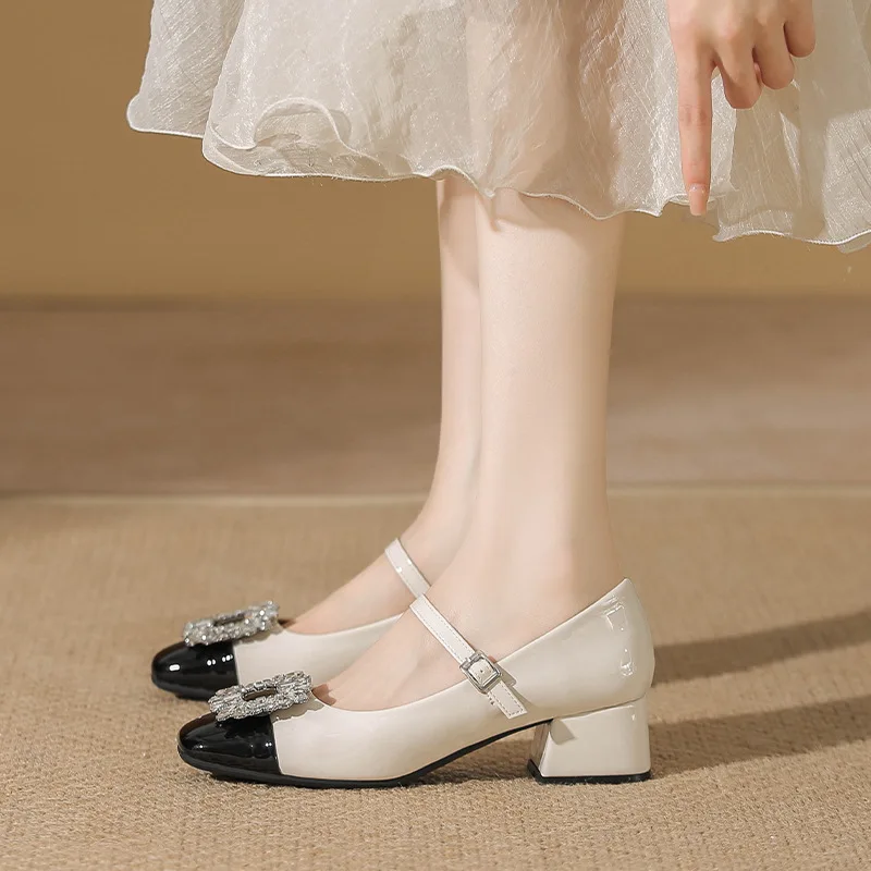 

Туфли женские свадебные на шнуровке, с квадратным носком, на каблуке 3 см