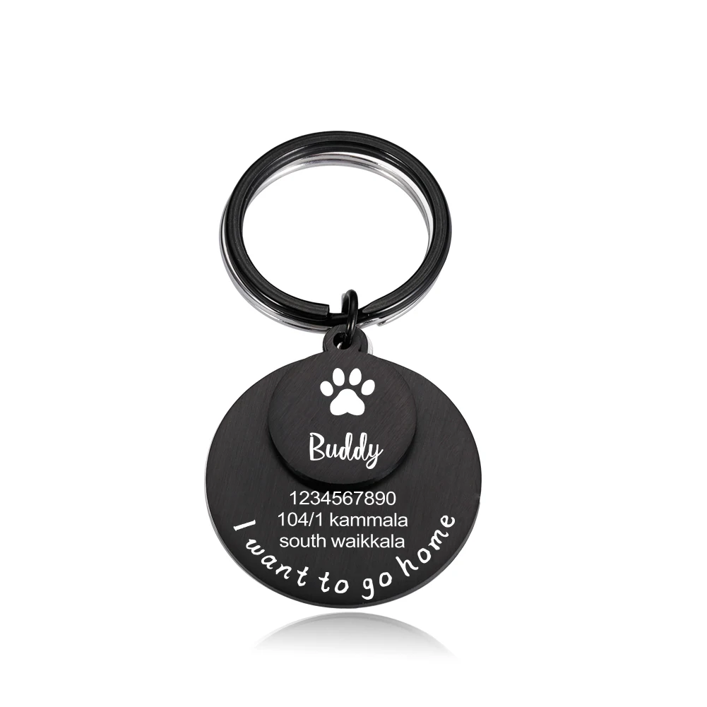 Personalized Dog Tags Engraved Cat Puppy Pet ID Name Phone Number Collar Tag Pendant Pet Accessories Dog Anti Lost Tag Wholesale 