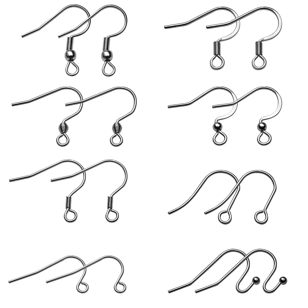50pcs High Quality 316L Rose Gold Stainless Steel Earring Clasps Hooks Earwire For Diy Jewelry Making Accessories Supplies