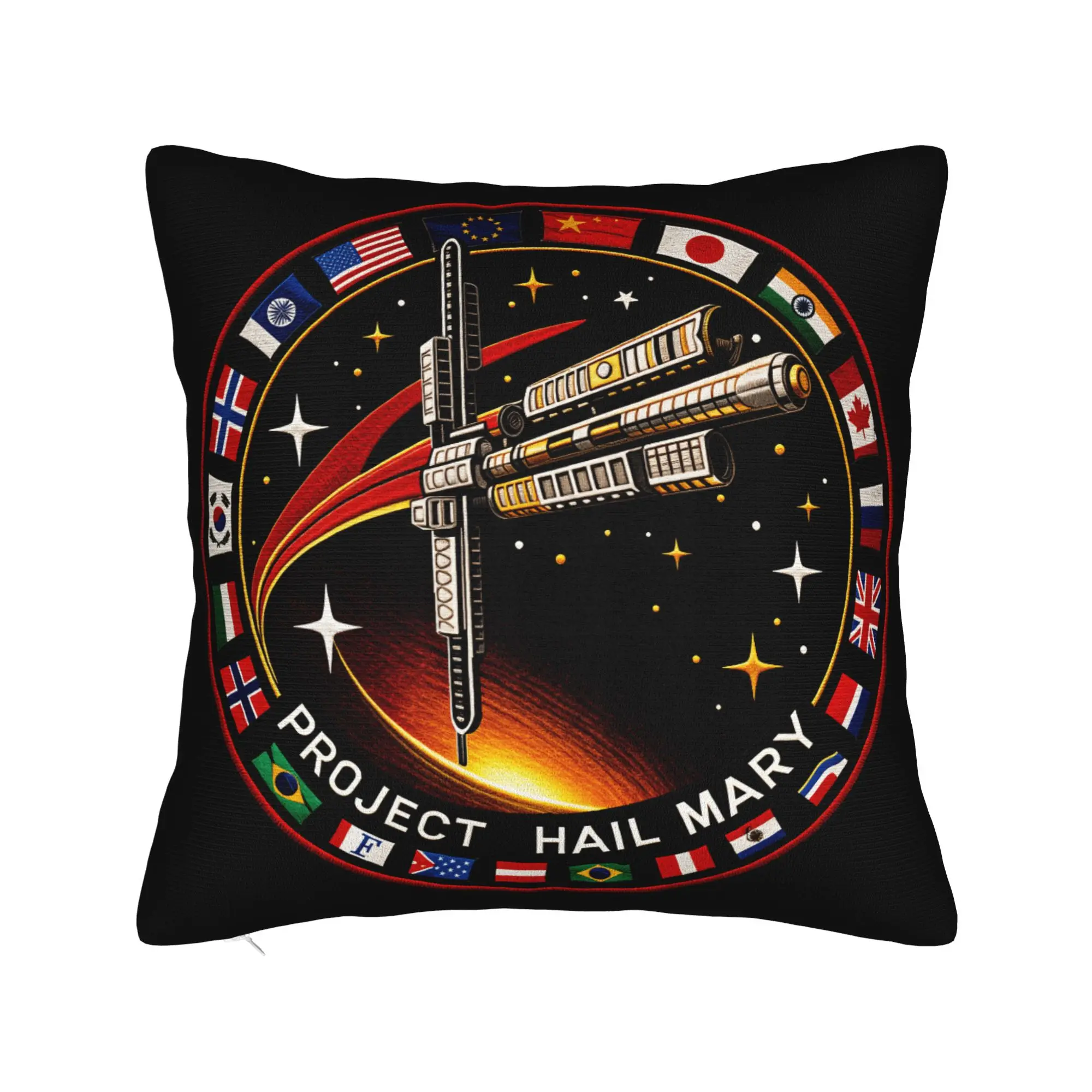 Custom Kawaii Pillow Cover for Living Room Chair - Project Hail Mary Design Featuring Rocky Ball