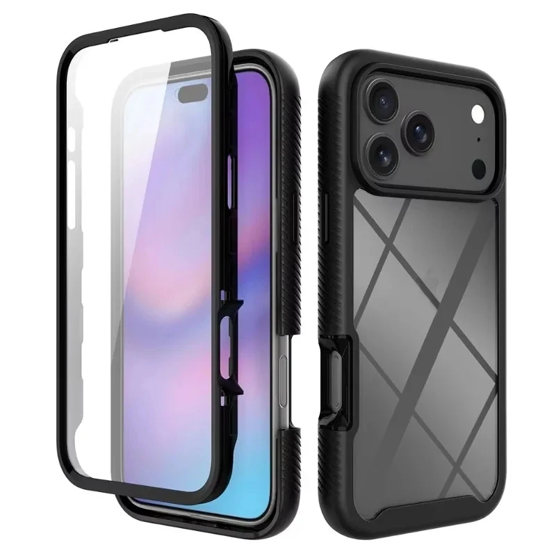 Ultimate 360° Full Body Transparent Dustproof Protector Case with Screen Shield