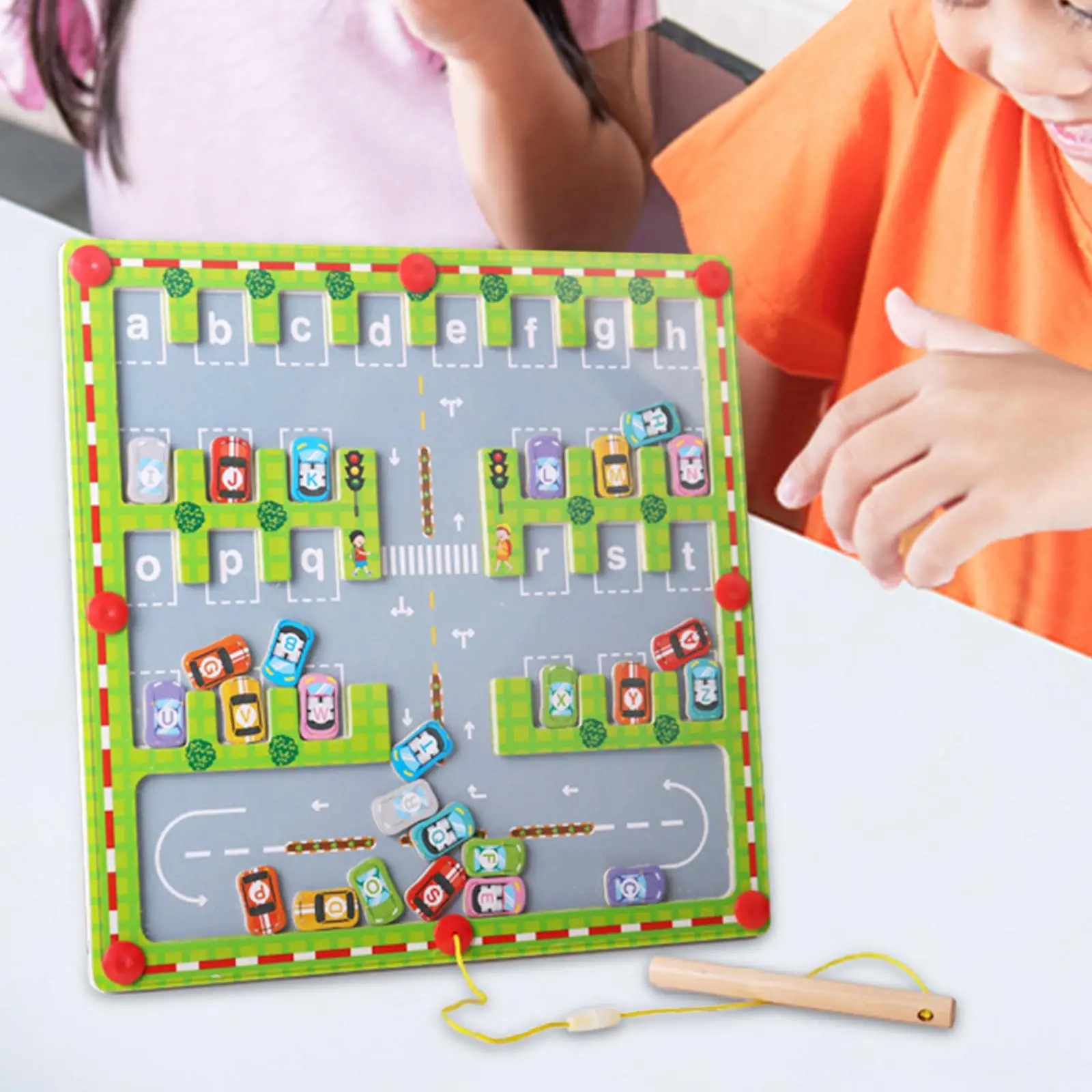 

Wooden Magnetic Letter Maze Game Letter Learning for Preschool Birthday Gift