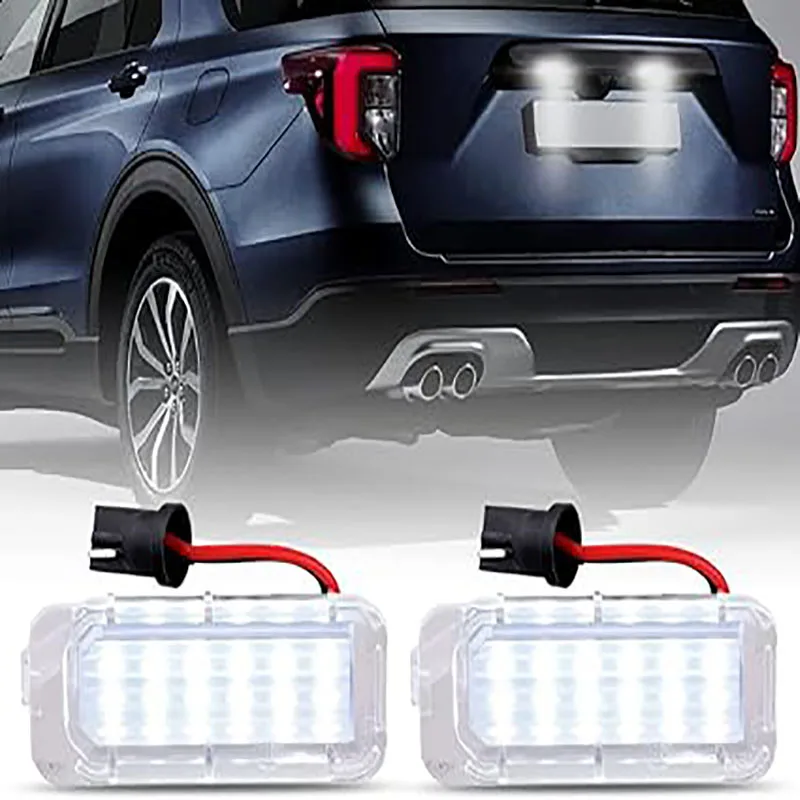 Фотолампа в сборе для номерного знака, цвет белый, совместим с Ford C-Max EcoSport Edge Escape Jaguar XF (X250) XJ (X351), 1/2 шт.