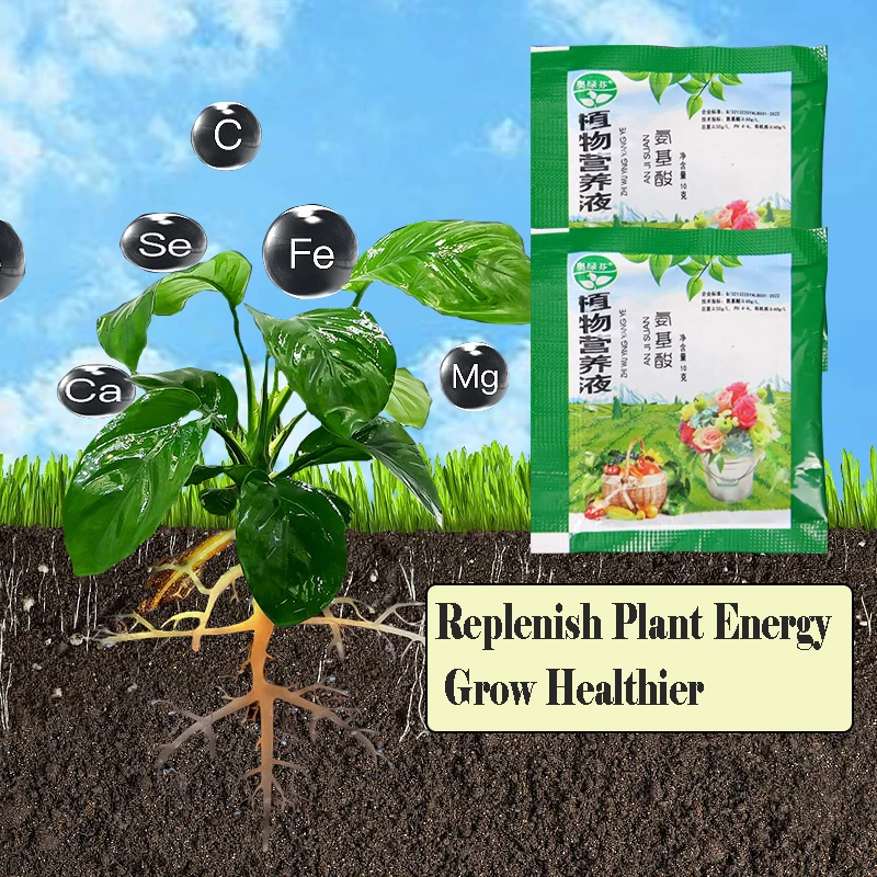 10PC Universal Plant Flower Fruit Vegetable Crop Water Soluble Fertilizer Horticultural Hydroponic Nutrition Amino Acid Seedling