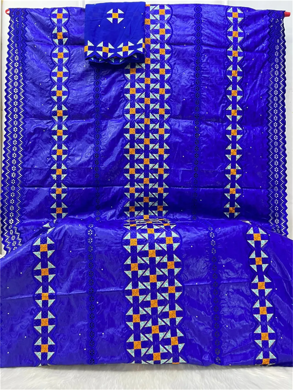 

Skin Voile Cotton African Basin Dress Fabric High Quality 2024 Tulle Scarf Mix Eyelet Bazin Riche Perfume Damask Material BL590