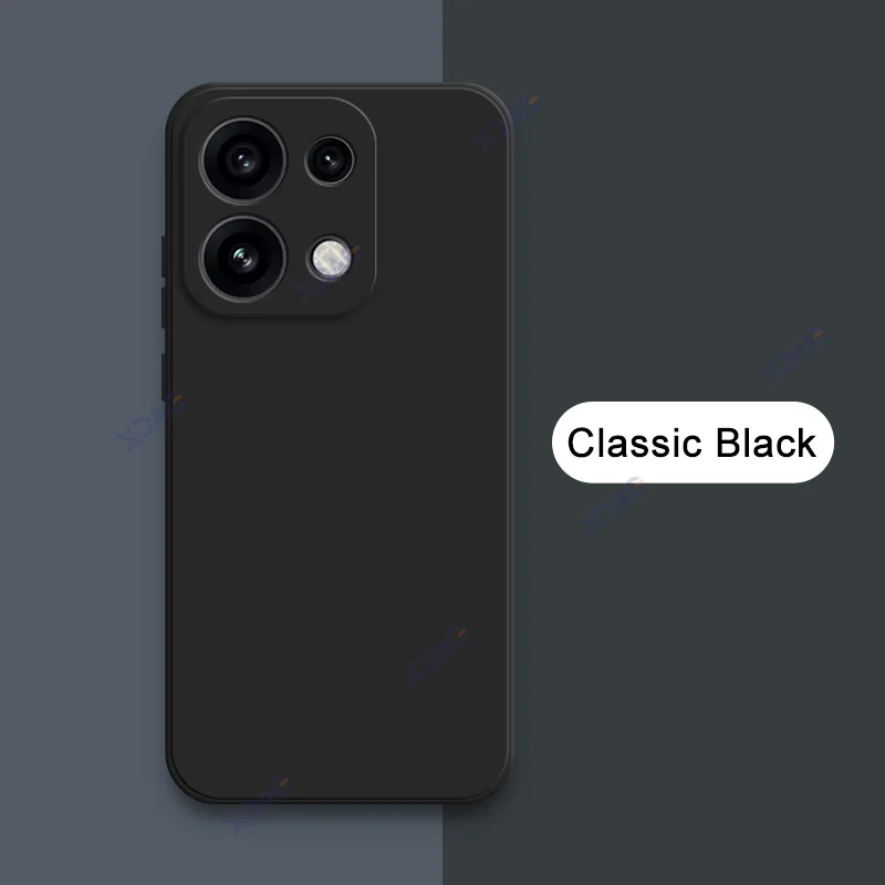 Square Liquid Silicone Shockproof Back Cover - Soft, Anti-Drop Protection