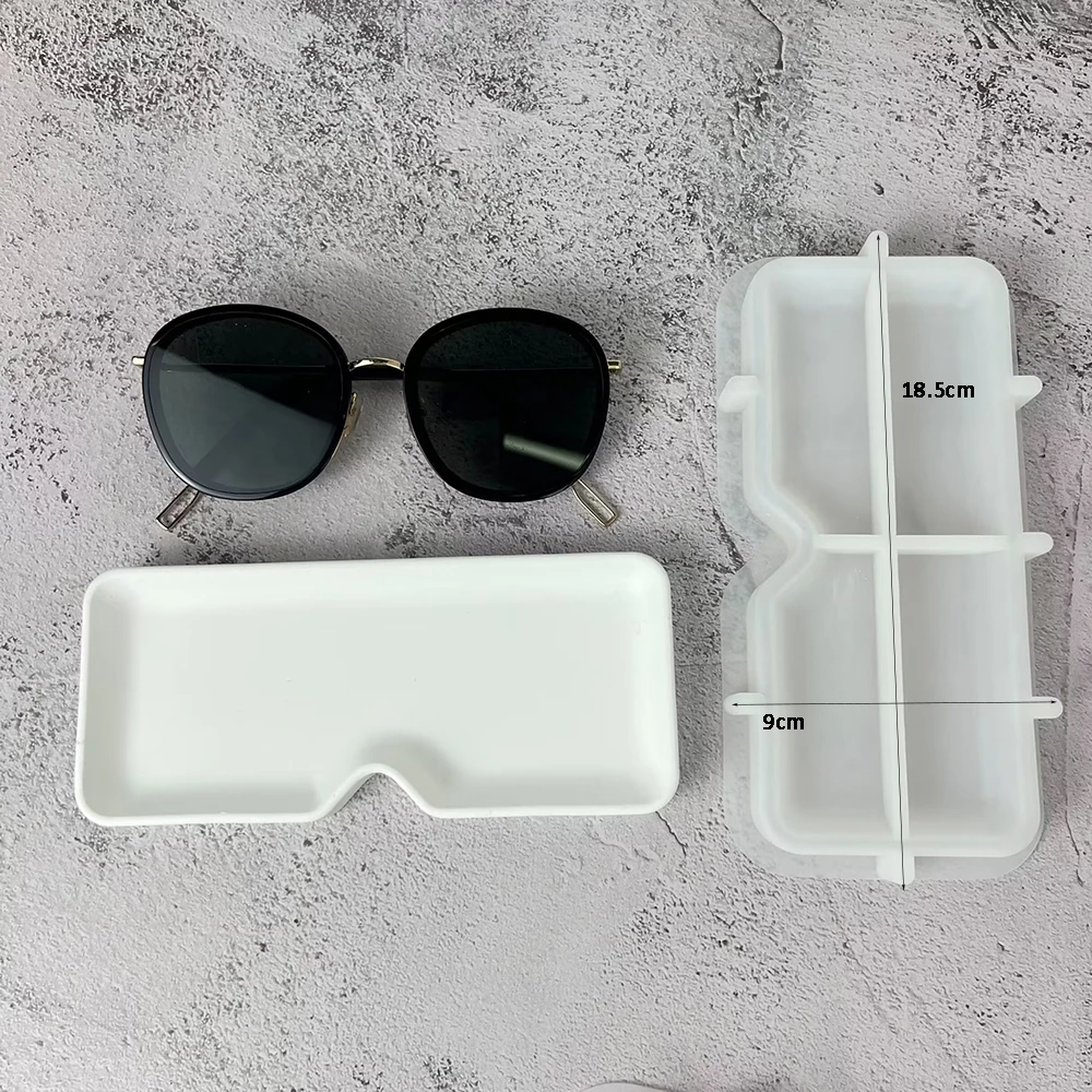 Sunglasses Tray Plaster Silicone Mold DIY Jewelry Storage Box Epoxy Mould Coaster Saucer Crystal Drop Glue Mould Home Decoration 6