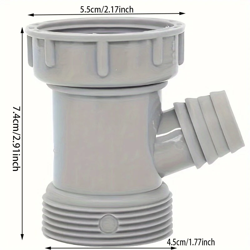 Sink Drain Pipe Adapter Y Shaped Kitchen Basin Sewer Branch Drainage Water Pipe Three Links Head Sink Connector Accessories