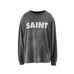 Vintage High Street New Classic Logo Printed Casual Loose Retro Japanese Street T - Shirt - M (Black)