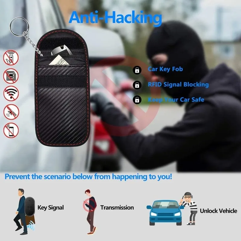 Blocker Faraday Bags for Key Fob Protector for Signal Blocking Car for Key  Anti-Theft Anti-Hacking for Case - AliExpress