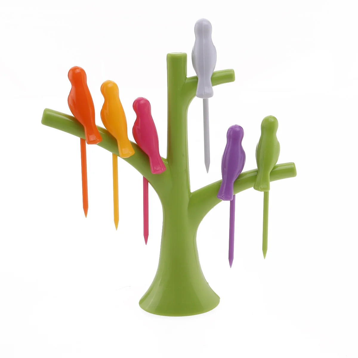 Tree and Bird Shaped Plastic tooth pick Fruit Fork