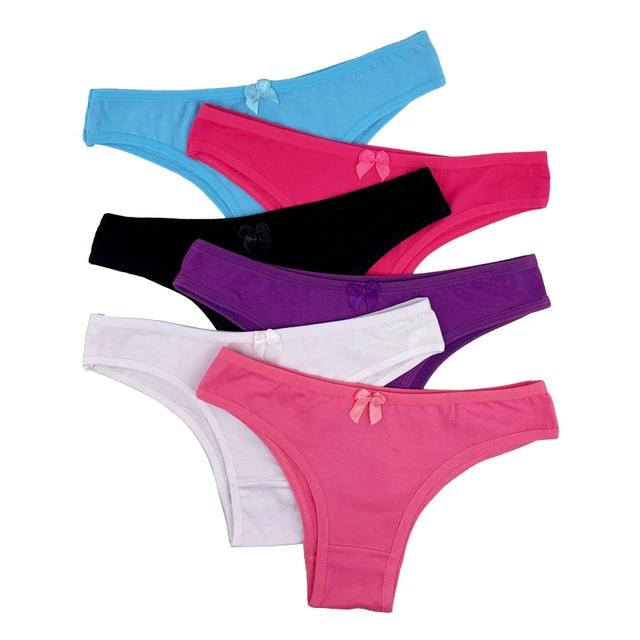 5 PCS/Set Brazilian Panties Cotton Women's Panties G-String