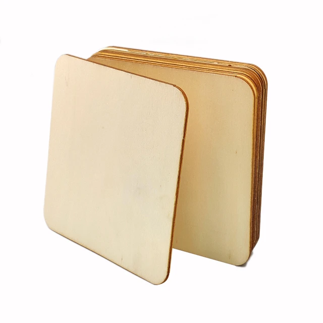 Unfinished Wood Coasters Bulk. Great for DIY craft projects.