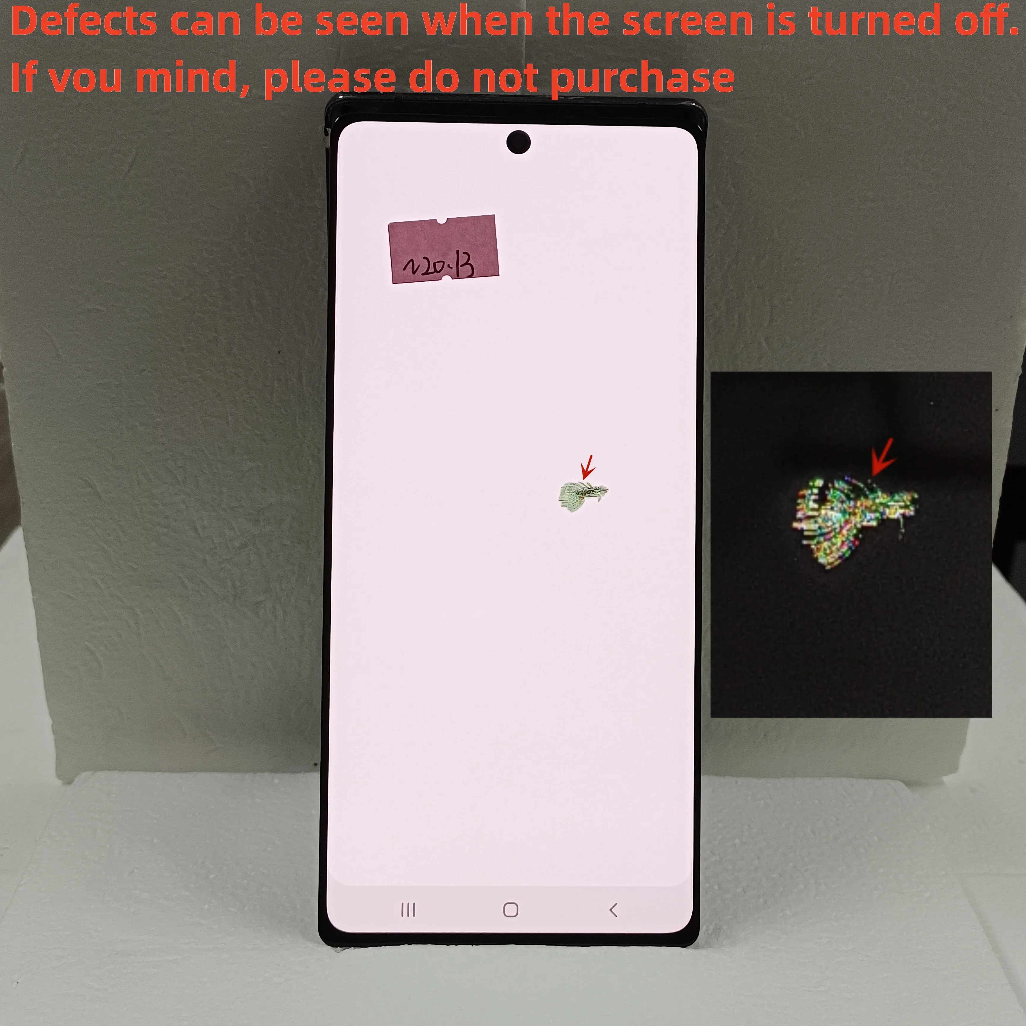 Super AMOLED For Samsung Galaxy Note 20 N980 N980F N980F/D LCD With Defects Display Touch Screen Digitizer Assembly Replacement