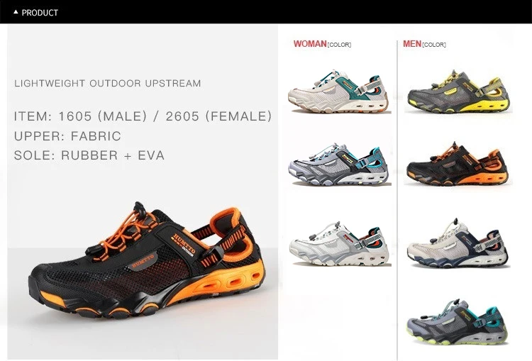 HUMTTO Sommer Waten Wanderschuhe für Männer Outdoor Mann Turnschuhe Atmungsaktiv Schnell Trocknend Sport Trekking Strand Barfuß Herren Schuhe – Detail 4