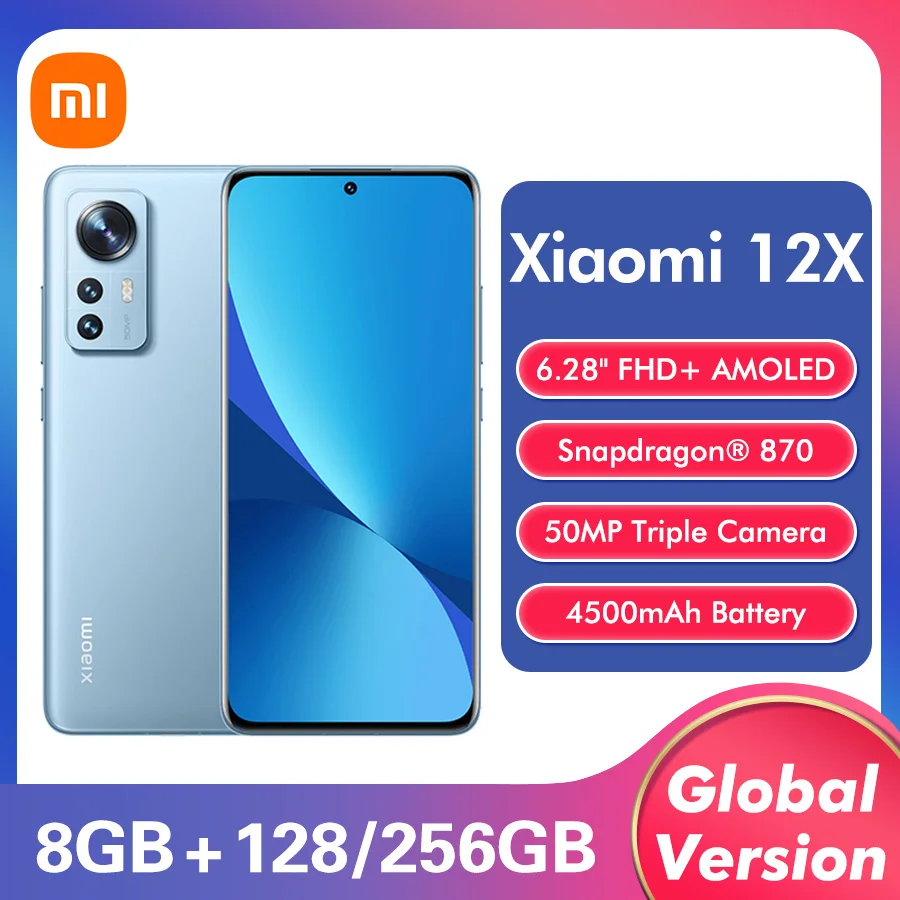 Смартфон глобальная версия Xiaomi 12X 8 ГБ 256 NFC Snapdragon 870 120 Гц 6 28 дюйма FHD + DotDisplay 50 МП |