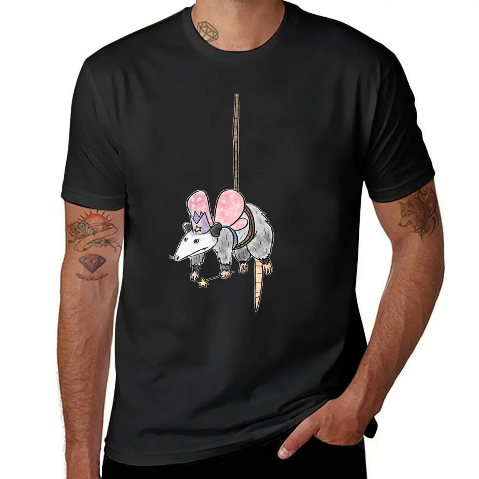 Fairy Godpossum T-Shirt korean fashion boys whites aesthetic clothes sports fans mens tall t shirts