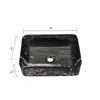 19"x15" Black and Gray Marble Pattern Ceramic Rectangular Vessel Bathroom Sink 2