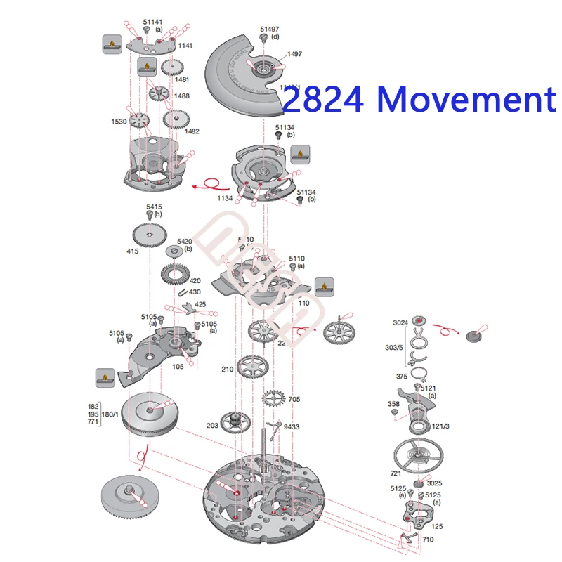 Roue D'embrayage Seagull – Pour Mouvement 2824, 2836, 2834 – Pièce Horlogère Neuve