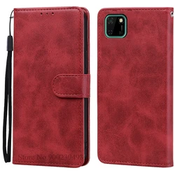 Elegant Wallet Flip Leather Case with Book Stand and Soft TPU Cover - Premium Phone Protection (Red)