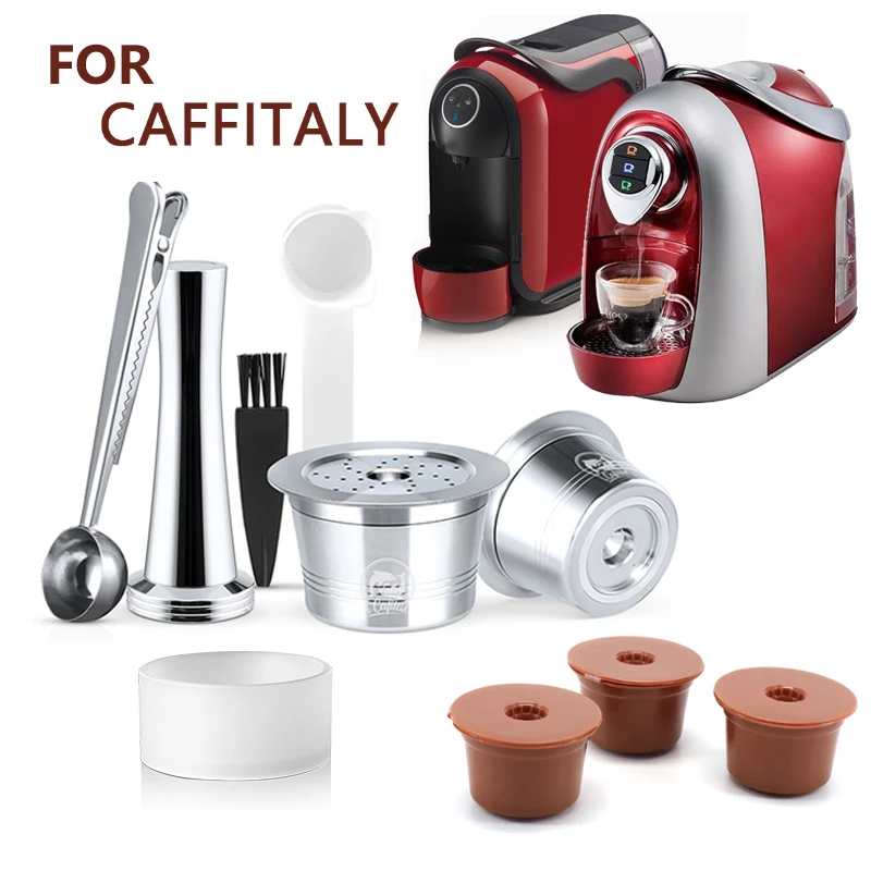 ReusableCoffeeFilterCapsuleforCaffitalyS21MachineRefillablePlasticStainlessSteel