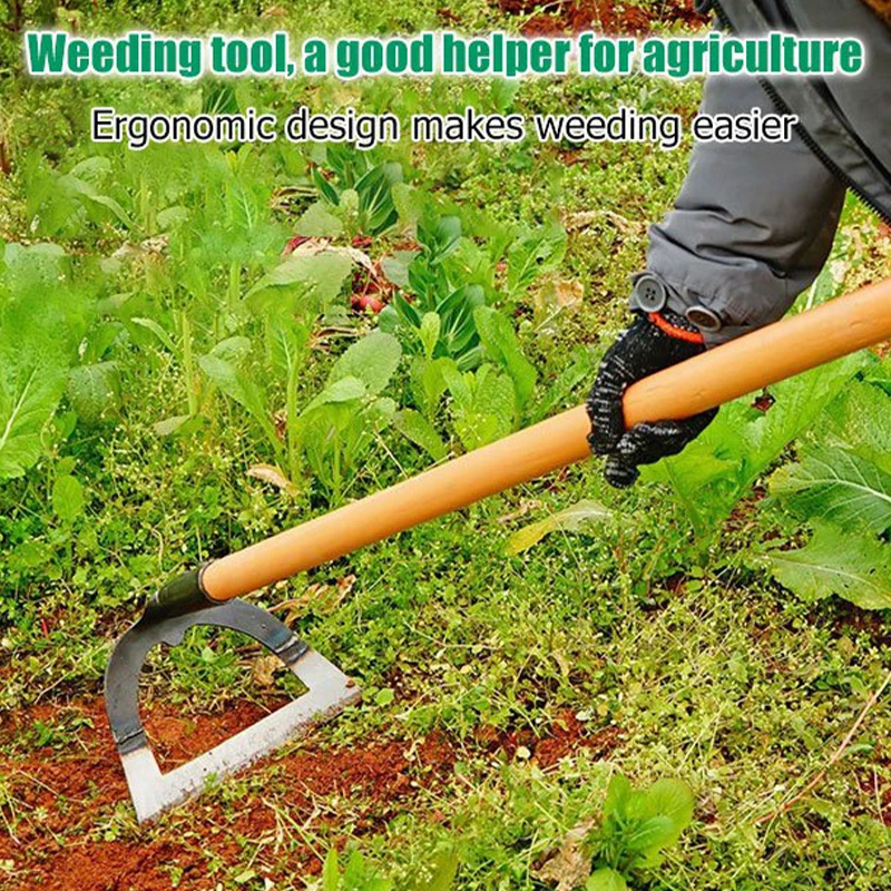 Hoe Hollow hoe Thickened manganese steel weeding hoe Hoe Farm Tool Gardening And Weeding Handheld steel weeding Weeding Rake