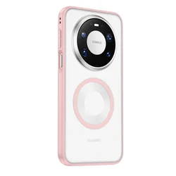 Transparent Protective Phone Case with Camera Guard for Huawei Mate 80 RS (Pink with Magnetic)