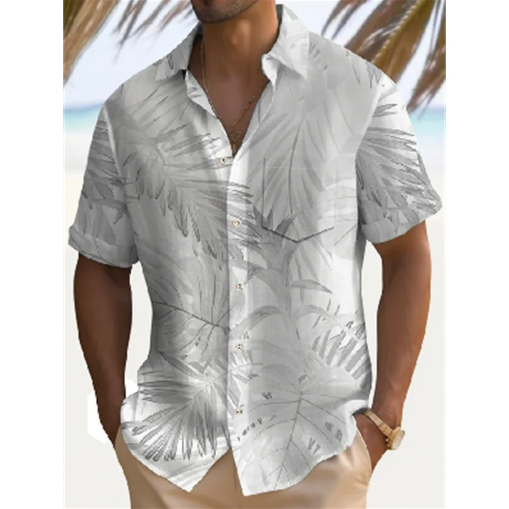 Men's Shirt Summer Casual Fashion Short Sleeved Shirt For Men Loose Breathable Hawaiian Shirt Man Casual Men's Clothing Top