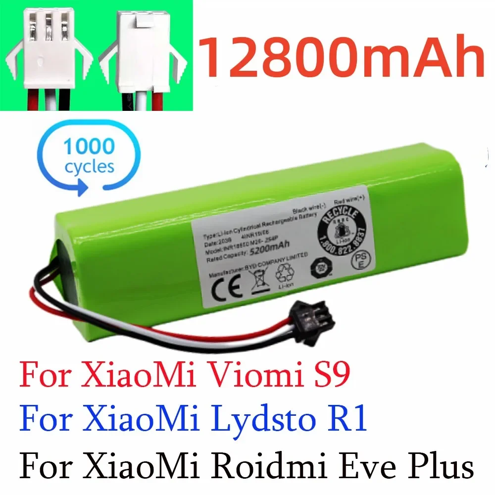 

Original for XiaoMi Lydsto R1 Rechargeable Li-ion Battery Robot Vacuum Cleaner R1 Battery Pack with Capacity 12800mAh