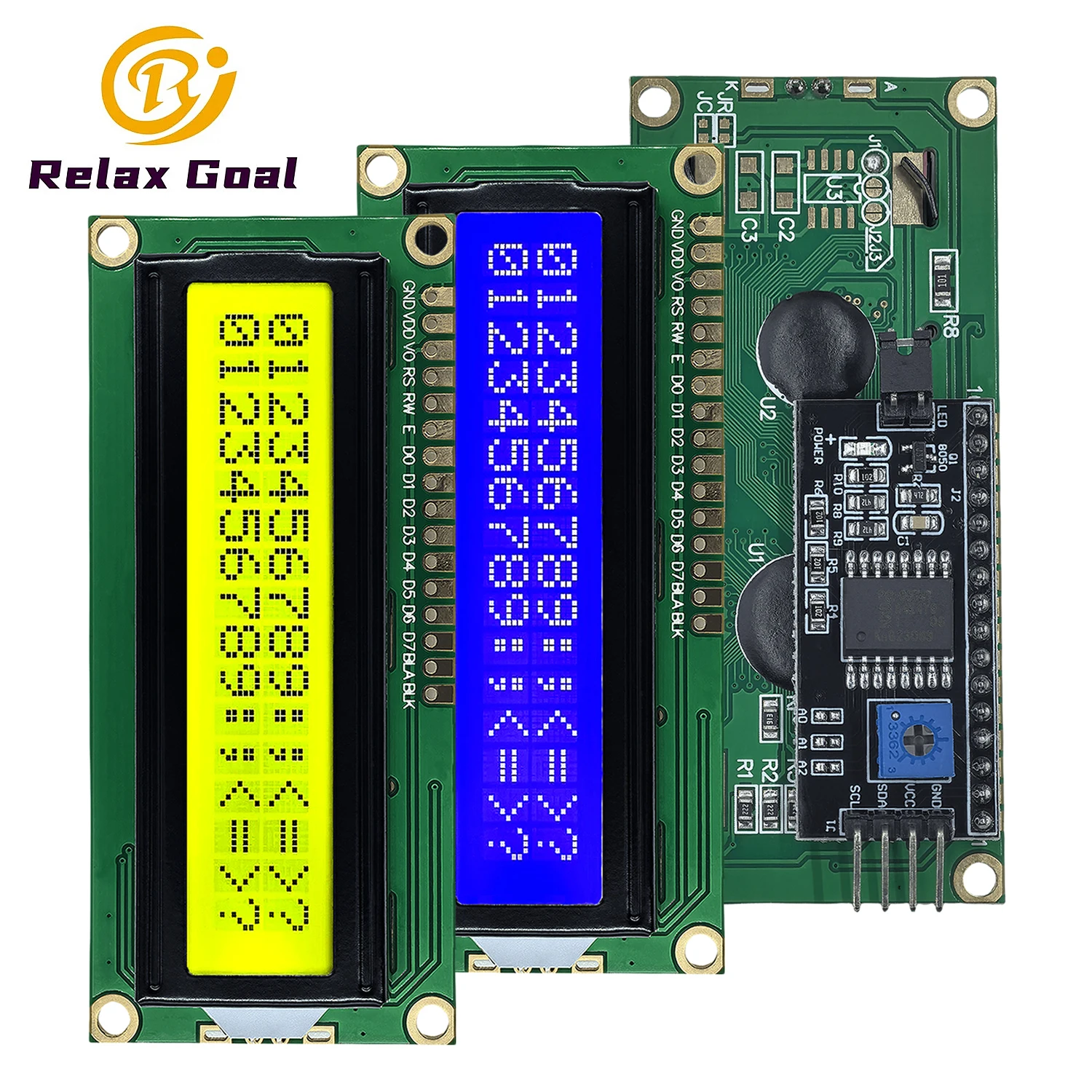 LCD1602-I2C-LCD-Display-Module-16x2-Character-LCD-PCF8574T-PCF8574-IIC ...