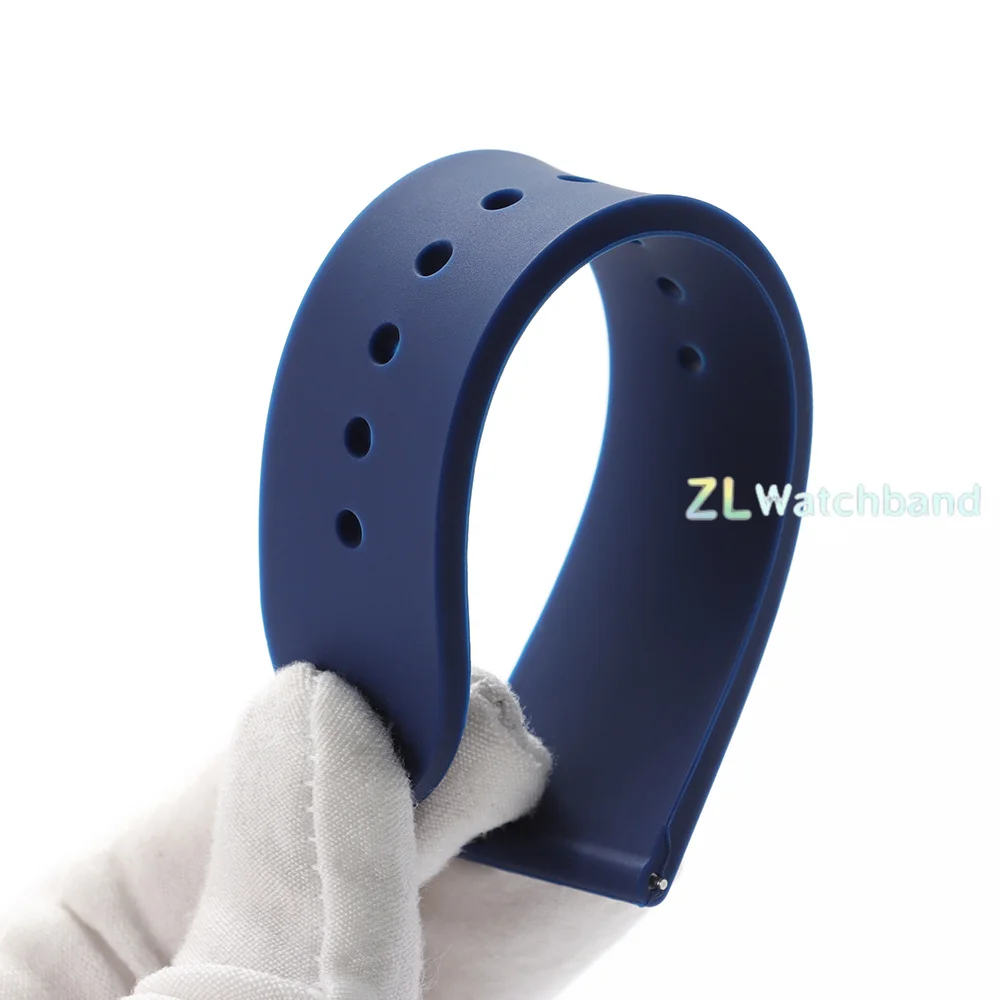 Universal Quick Release Waterproof Silicone Watch Band - Soft Rubber Replacement Strap