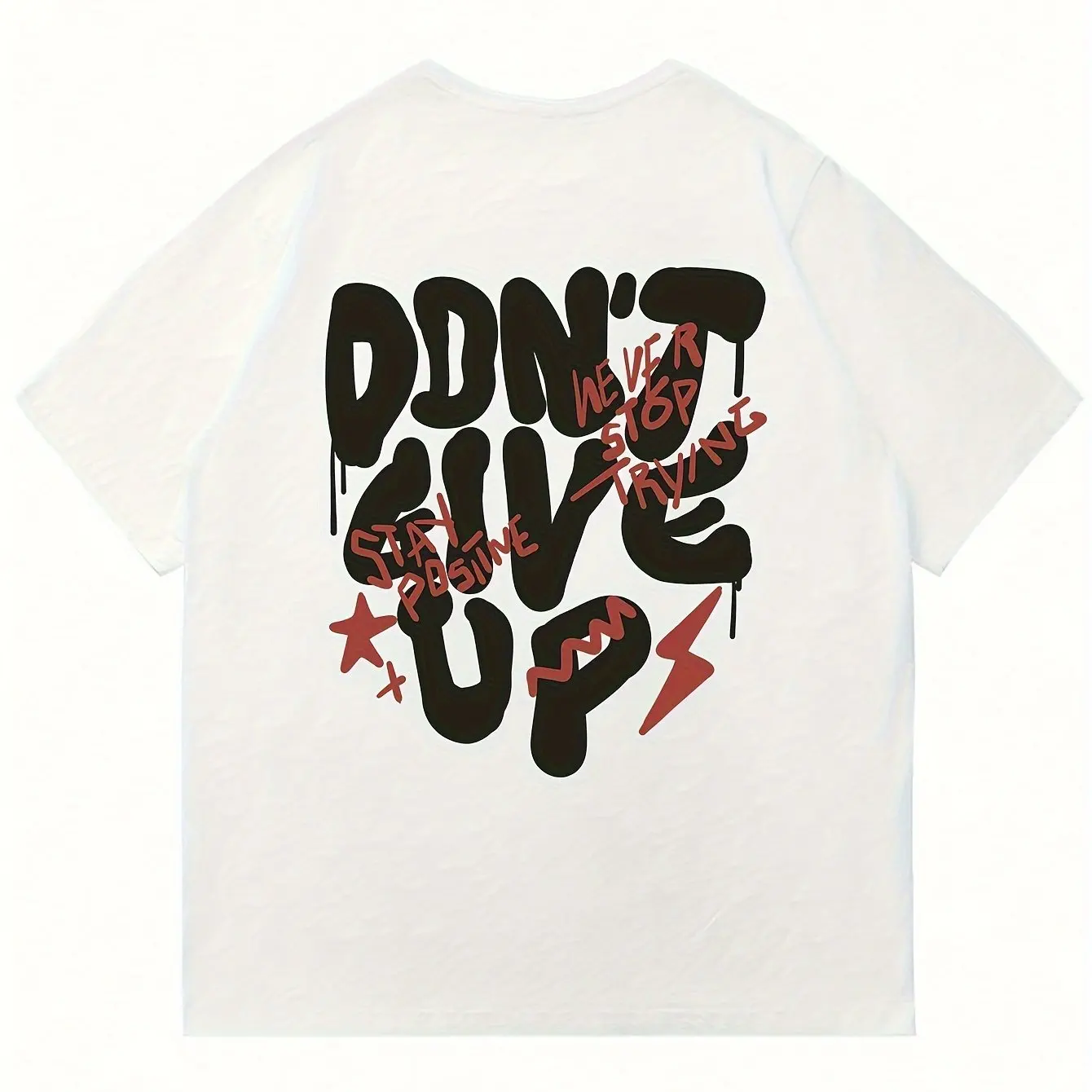 تي شيرت رجالي صيفي 100 قطن عصري غير رسمي فضفاض مقا...