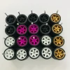 10sets 11mm wheels for 1/64 Scale Alloy Car Models 1/64 wheels with 1/64 Tires + Axles for Hot Wheel/Matchbox/Domeka/Tomy 1:64 2